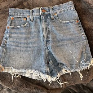 Madewell High Rise Jean shorts
